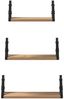 vidaXL Wandregal Wandmontiert mit Speicher 3 pcs Raucharbe 869097 Bild 5