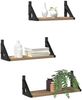 vidaXL Wandregal Wandmontiert mit Speicher 3 pcs Raucharbe 869097 Bild 3