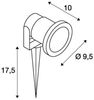 SLV No. 227418 NAUTILUS SPIKE silbergrau GU10 max. 35W inkl. 1,5m Kabel mit Stecker Bild 3