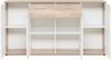 Möbelando 'Jacklin II' Sideboard, Spanplatte, 160 x 35 x 85 cm, Weiß / Wildeiche Bild 4