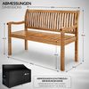 tillvex® Gartenbank Holz Dunkelbraun 150 cm / 3 - 4 Personen Parkbank Massiv Sitzbank Garten Gartenmöbel Bild 5