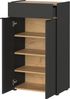 Kadima Design Kratzfeste Kommode in Navarra-Eiche mit Schublade, 60x34x98 - "Avis" Serie für Bad. Farbe: Anthrazit-Beige Bild 3