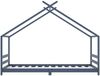 vidaXL Hausbett 90x200 cm, Grau, Kiefer massiv Bild 4