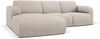 Micadoni Ecksofa Molino 4-Sitzer Links Strukturierter Stoff Beige Bild 2