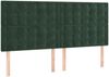 vidaXL Boxspringbett mit Matratze Dunkelgrün 160x200 cm Samt 3138094 Bild 5