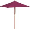 vidaXL Sonnenschirm mit Holz-Mast 150x200 cm Bordeauxrot 44537 Bild 2