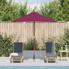 vidaXL Sonnenschirm mit Holz-Mast 150x200 cm Bordeauxrot 44537 Bild 3