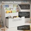Bellabino 'Koro' Kinderregal, weiß, Spielzeugregal mit 3 Fächern für Bücher und 1 Schublade Bild 4