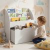 Bellabino 'Koro' Kinderregal, weiß, Spielzeugregal mit 3 Fächern für Bücher und 1 Schublade Bild 2