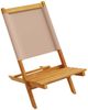 vidaXL Gartenstühle 4 Stk. Klappbar Taupe Stoff und Massivholz 3214643 Bild 4