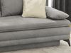 Dauer-Schlafsofa 202 cm Couch Topper Bettkasten Wellenunterfederung in Hellgrau Bild 4