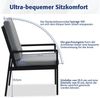 MeXo Gartenlounge-Set Alu Gartenmöbel-Sets Gartenstuhl, (6-tlg, 6 Esszimmerstühle, 60x 68x 85 cm, 12 Auflagen, bis zu 140 kg belastbar), wetterfest Gartengarnitur Set Bild 3