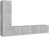 vidaXL 4-tlg. TV-Schrank-Set Betongrau Spanplatte [3079094] Bild 2