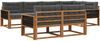 vidaXL Outdoor-Sofagarnitur mit Kissen 7 pcs Natur und Anthrazit 3382645 Bild 2