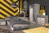 Kinderzimmer Set Parisot Fabric 6-tlg. Holzdekor Esche/Grau/Print Bild 2