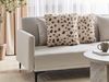 Kissen 2er Set Abstraktes Muster KASRA Webpelz 45 x 45 cm Helles Beige Bild 3