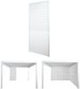 Aluminium Lamellenwand für Pergola HWC-N94 3x3m, Lamellenpaneel Modul Seitenwand Sichtschutz, 213x94cm ~ weiß Bild 1