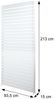 Aluminium Lamellenwand für Pergola HWC-N94 3x3m, Lamellenpaneel Modul Seitenwand Sichtschutz, 213x94cm ~ weiß Bild 3