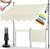 tillvex Balkonmarkise Gelenkarm Markise Klemmmarkise Sonnenmarkise Balkon ohne Bohren Sand 150 cm Bild 5