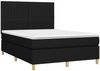 vidaXL Boxspringbett mit Matratze & LED Schwarz 140x200 cm Stoff 3135599 Bild 3