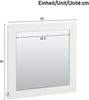 Wandspiegel 80x80 cm Weiß MDF Rahmen, quadratisch, dekorativ, Flurspiegel, Schlafzimmer- und Wohnzimmer-Accessoire Bild 4