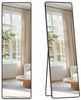 SONGMICS Ganzkörperspiegel, 150 x 40 cm, rechteckiger Standspiegel, Rahmen aus Aluminiumlegierung, Hartglas, für Schlafzimmer, Wohnzimmer, Garderobe, tintenschwarz LFMDE034B01 Bild 4