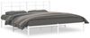 vidaXL Bettgestell mit Kopfteil Metall Weiß 200x200 cm 355617 Bild 2