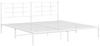 vidaXL Bettgestell mit Kopfteil Metall Weiß 200x200 cm 355617 Bild 3