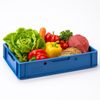 BURI Fleischkiste E1 Blau 60x40x12,5 cm Lagerkiste, Metzgerkiste Eurobox aus Deutschland lebensmittelecht, robust, stapelbar Bild 3