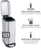 WENKO DESIGN Mülleimer 12 Liter, Silber, mit Absenkautomatik Bild 3