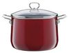 Riess Fleischtopf Nouvelle mit Glasdeckel Ø24 cm 6,5 Liter Rosso extrastark Emaille Induktion Bild 4