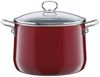 Riess Fleischtopf Nouvelle mit Glasdeckel Ø24 cm 6,5 Liter Rosso extrastark Emaille Induktion Bild 3