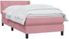 vidaXL Boxspringbett mit Matratze Rosa 80x220 cm Samt 3318140 Bild 3