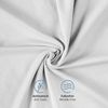Komfortec 100% Baumwolle Kissenbezüge 2er Set 60x60 cm, Superweicher Premium Jersey Kopfkissenbezug 150 g/m², Kissenhülle, Weiß Bild 4