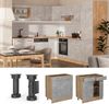 Küchenunterschrank R-Line Beton 80 cm ohne Arbeitsplatte Vicco Bild 3