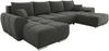 Wohnlandschaft Lonkor U mit Bettkasten und Schlaffunktion (Farbe: Velo 636) Bild 2