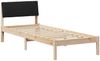 vidaXL Bettgestell Braun und Schwarz 75 x 190 cm Massivholz Kiefer 878721 Bild 2