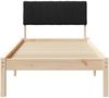 vidaXL Bettgestell Braun und Schwarz 75 x 190 cm Massivholz Kiefer 878721 Bild 5