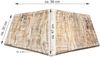 Amagohome Tischplatte Sechseckige Tischplatte Holzplatte Mango-Altholz 74x56 u. 56x47cm – re (1 St), gewollt uneben, aus recyceltem Mangoholz hergestellt Bild 3