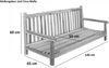 Hollywoodschaukel Gartenschaukel Teak-Holz 120 cm SUSANA 51916653 Bild 2