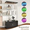 Simurq Glasvitrine Standvitrine aus Glas mit LED, Vitrinenschrank Schrank für Sammlung (Glas Vitrine mit 2 Glastür und 3 Lagen, Glasschrank mit Schloss) Vitrine aus Glas, perfekt für Sammler, Sammelvitrine Bild 3