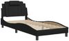 vidaXL Bettgestell "Viana" ohne Matratze Schwarz 90x190 cm Kunstleder 3208061 Bild 3