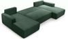 AX LIVING Grün Sofa U Form mit Schlaffunktion – Catea U Cord Wohnlandschaft 364cm Bild 4