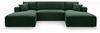 AX LIVING Grün Sofa U Form mit Schlaffunktion – Catea U Cord Wohnlandschaft 364cm Bild 2