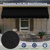 Klemmmarkise Balkonmarkise ohne Bohren mit Handkurbel Höhenverstellbar & UV-beständig Sonnenschutz Schwarz Bild 4