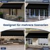 Klemmmarkise Balkonmarkise ohne Bohren mit Handkurbel Höhenverstellbar & UV-beständig Sonnenschutz Schwarz Bild 5