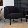 Bronx71 Bouclé Sessel Nora modern schwarz Bild 5