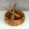 Levandeo® Salatbesteck, 2tlg. Salatbesteck Holz Akazie 31cm Lang Salat Servierbesteck Gabel Bild 2