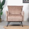 Bronx71 Samt Sessel Mika mit Armlehne taupe Bild 2