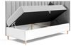 Boxspringbett Gästebett Kinderbett HELVI Nr3 80x200cm Weiss-Schwarz Seite Rechts Bild 2